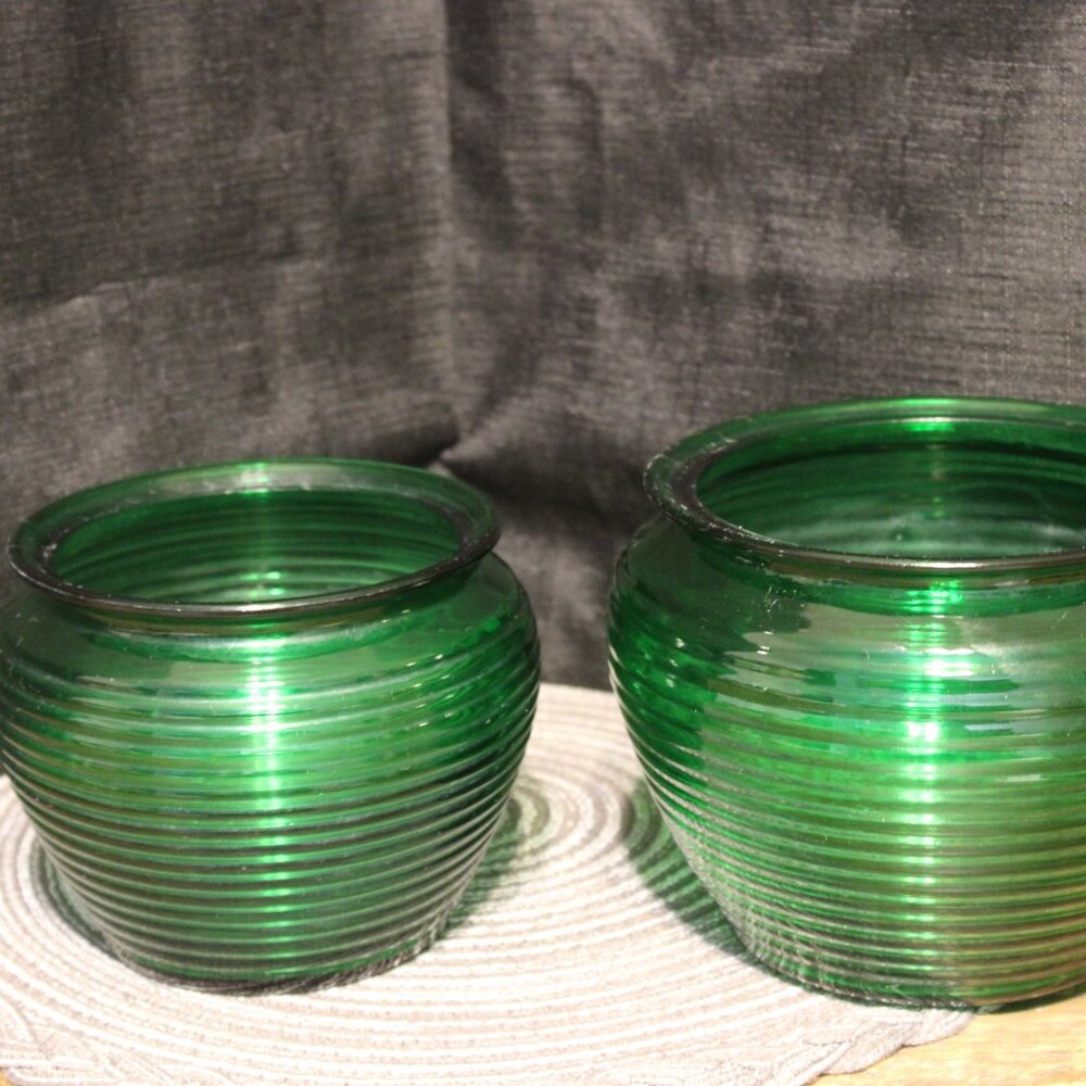 National Potteries - Green pots x3 - Flower Pots - Vintage - Picture 6 of 10